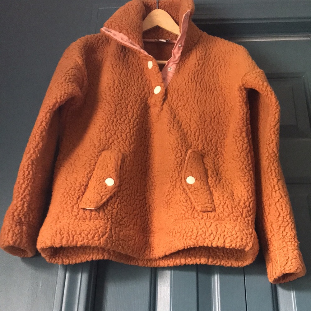 J.Crew snap-front pullover in plush Polartec Sherpa fleece size XS - Picture 3 of 9